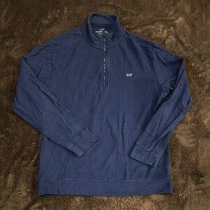 Vineyard Vines Men's Blue Zip Up Sweater